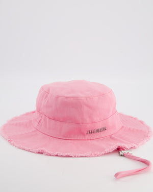 Jacquemus Pink Le Bob Artichaut Bucket Hat with Adjustable Drawstring