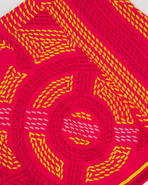Hermés Pink, Red and Yellow Printed Silk Skirt Size FR 36 (UK 8)