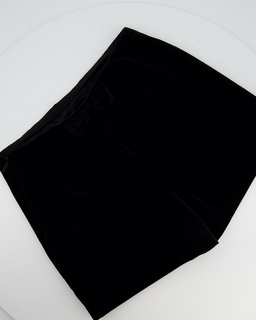 Valentino Black Mini Shorts with Bow Detail Size IT 42 (UK 10)