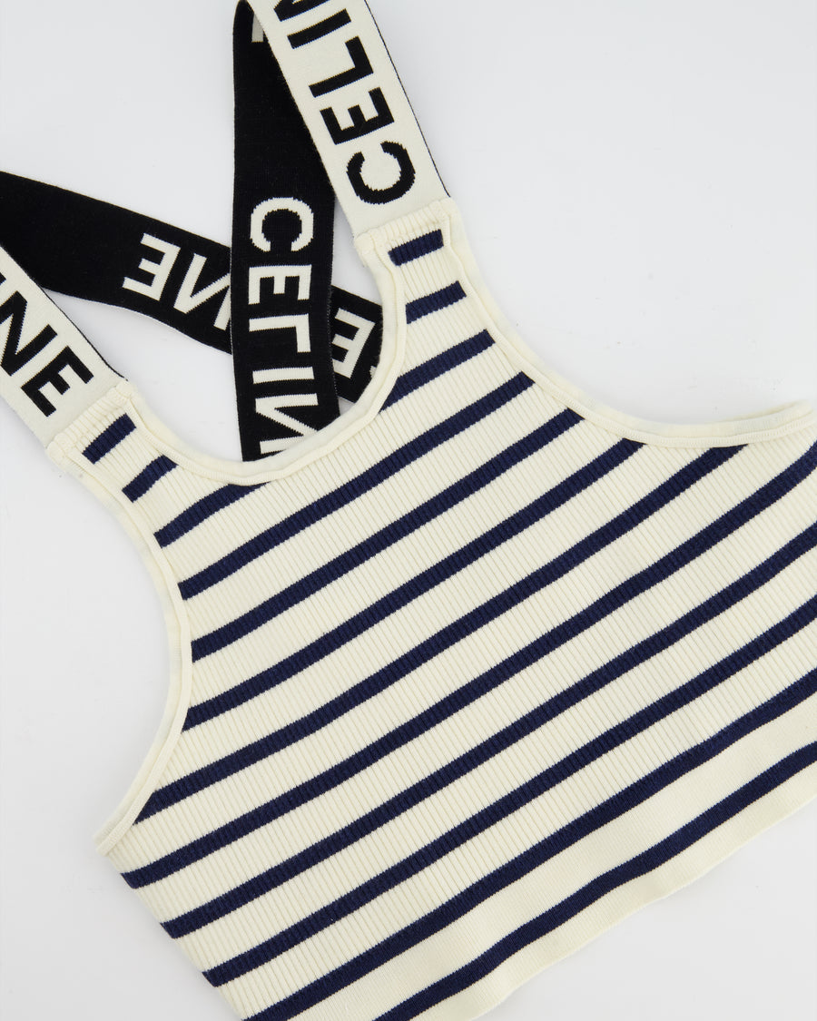 Celine Striped Knit Top Size Medium (UK 10)