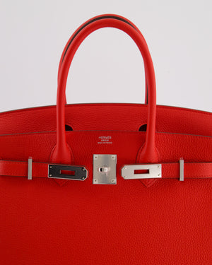Hermès Birkin 30 Retourne Bag in Rouge De Coeur Togo Leather with Palladium Hardware