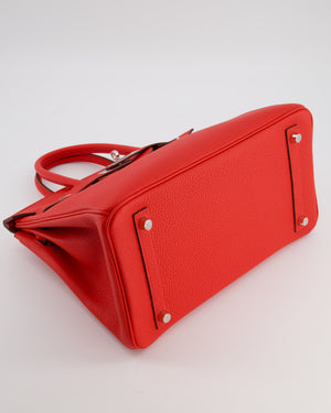 Hermès Birkin 30 Retourne Bag in Rouge De Coeur Togo Leather with Palladium Hardware