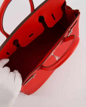 Hermès Birkin 30 Retourne Bag in Rouge De Coeur Togo Leather with Palladium Hardware