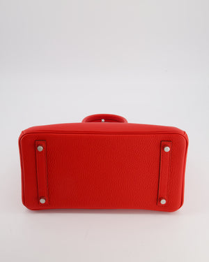 Hermès Birkin 30 Retourne Bag in Rouge De Coeur Togo Leather with Palladium Hardware