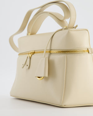 Loro Piana Extra Pocket L27 Bag in Beige Leather with Gold Hardware