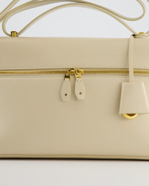Loro Piana Extra Pocket L27 Bag in Beige Leather with Gold Hardware