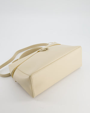 Loro Piana Extra Pocket L27 Bag in Beige Leather with Gold Hardware