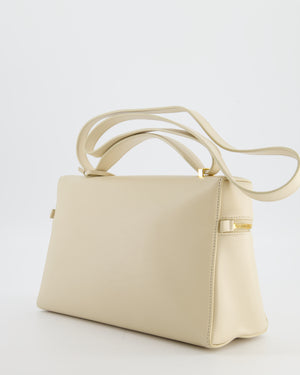 Loro Piana Extra Pocket L27 Bag in Beige Leather with Gold Hardware