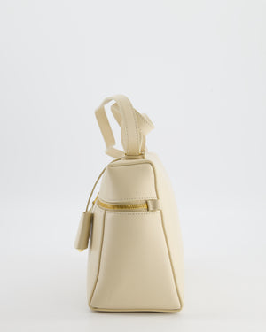 Loro Piana Extra Pocket L27 Bag in Beige Leather with Gold Hardware