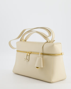 Loro Piana Extra Pocket L27 Bag in Beige Leather with Gold Hardware
