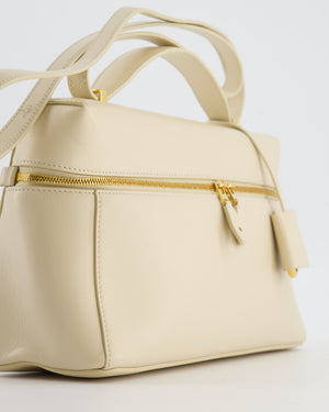 Loro Piana Extra Pocket L27 Bag in Beige Leather with Gold Hardware