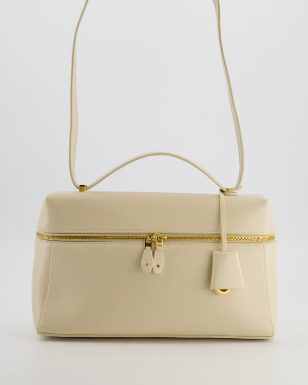 Loro Piana Extra Pocket L27 Bag in Beige Leather with Gold Hardware