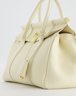 Loro Piana Cream Leather Loom Bag L25 with Gold Hardware RRP £3,585