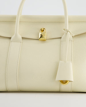 Loro Piana Cream Leather Loom Bag L25 with Gold Hardware RRP £3,585