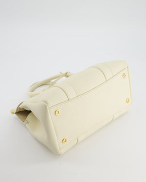 Loro Piana Cream Leather Loom Bag L25 with Gold Hardware RRP £3,585