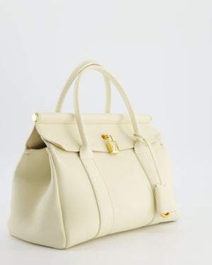 Loro Piana Cream Leather Loom Bag L25 with Gold Hardware RRP £3,585