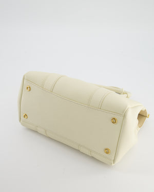 Loro Piana Cream Leather Loom Bag L25 with Gold Hardware RRP £3,585