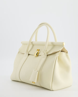 Loro Piana Cream Leather Loom Bag L25 with Gold Hardware RRP £3,585