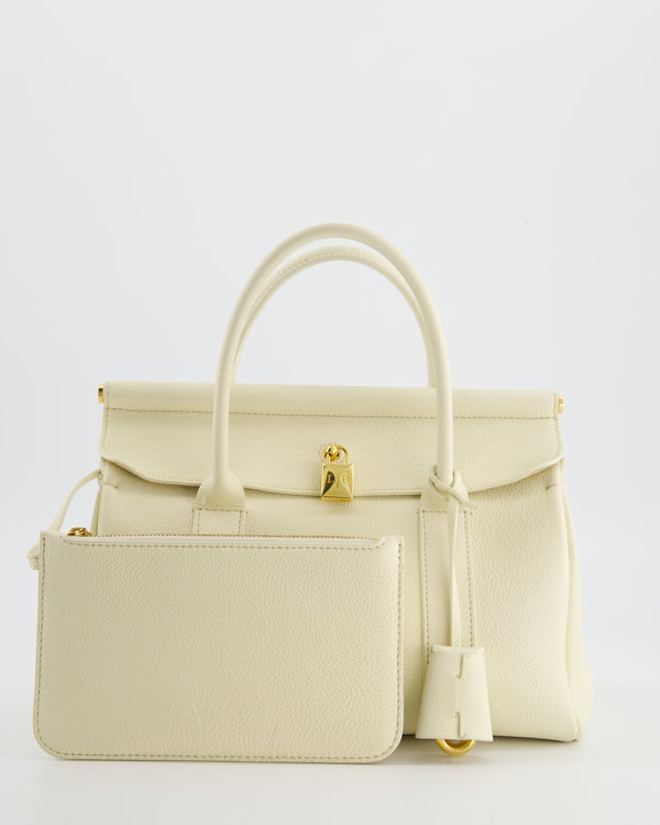 Loro Piana Cream Leather Loom Bag L25 with Gold Hardware RRP £3,585