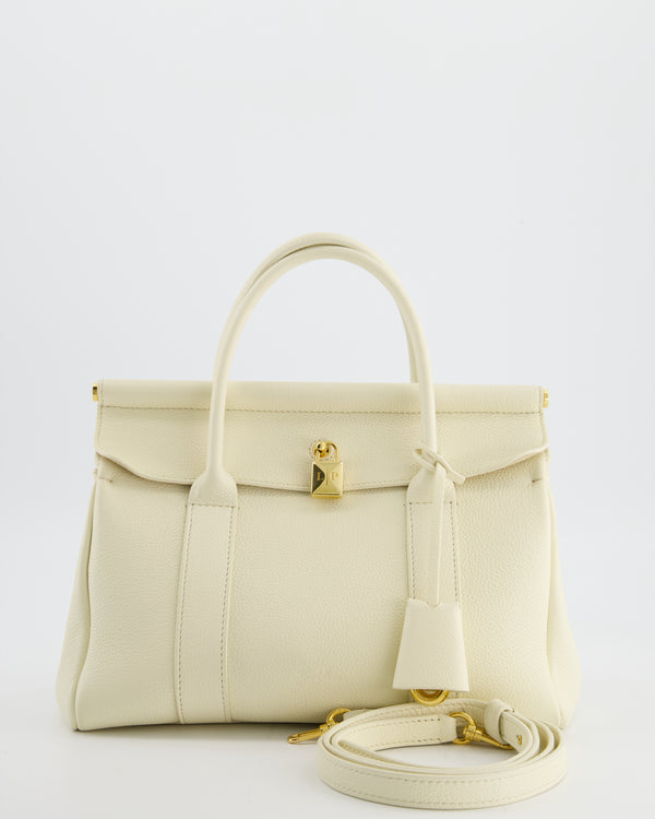 Loro Piana Cream Leather Loom Bag L25 with Gold Hardware RRP £3,585
