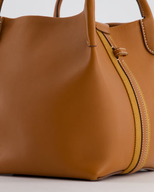 Loro Piana Brown Top Handle Bale Bag in Calf Leather with Gold Hardware