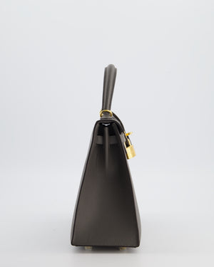 *HOT* Hermès Kelly 25 Sellier Bag in Gris Meyer Epsom Leather with Gold Hardware