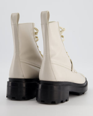 Hermès Cream Funk Ankle Boots with Palladium Kelly Buckle Size EU 39 RRP £1,630