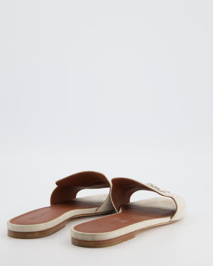 Loro Piana Grey Suede Summer Charms Flat Mule Sandals Size EU 40