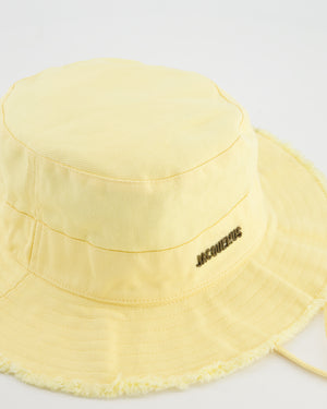 Jacquemus Yellow Le Bob Artichaut Bucket Hat with Adjustable Drawstring