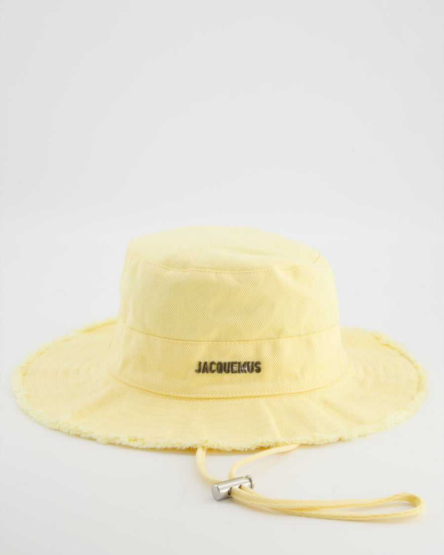 Jacquemus Yellow Le Bob Artichaut Bucket Hat with Adjustable Drawstring