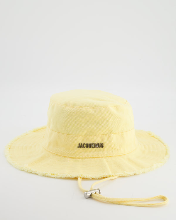 Jacquemus Yellow Le Bob Artichaut Bucket Hat with Adjustable Drawstring