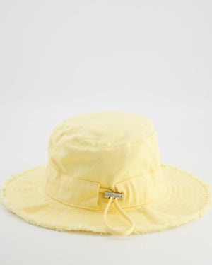 Jacquemus Yellow Le Bob Artichaut Bucket Hat with Adjustable Drawstring