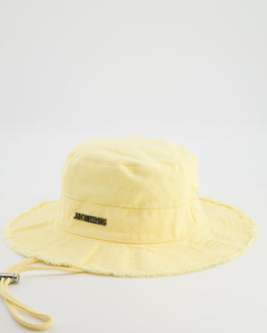 Jacquemus Yellow Le Bob Artichaut Bucket Hat with Adjustable Drawstring