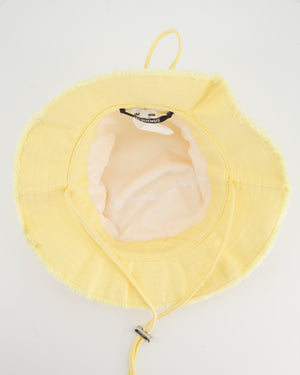 Jacquemus Yellow Le Bob Artichaut Bucket Hat with Adjustable Drawstring