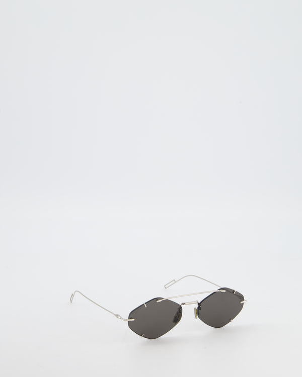 Christian Dior Black DIORINCLUSION Sunglasses with Silver Hardware