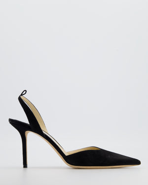 Jimmy Choo Black Suede Slingback Pumps in Size EU 41