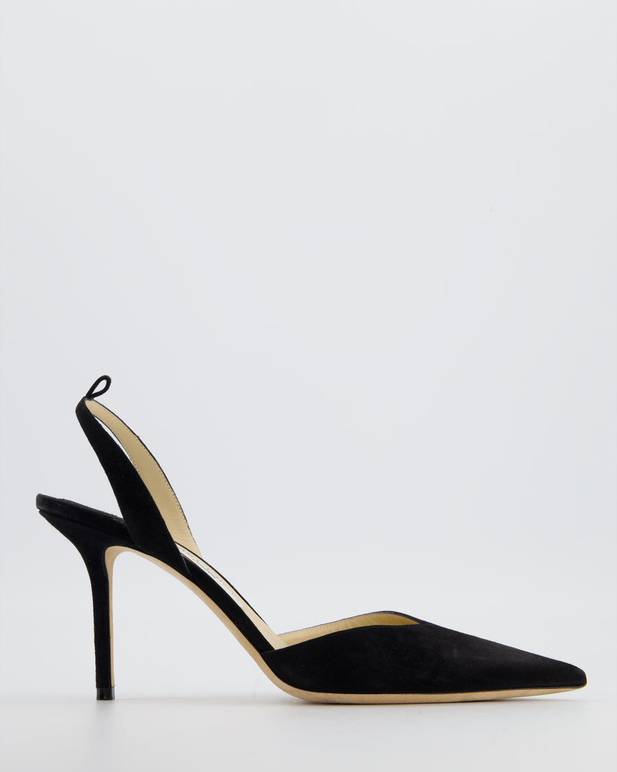 Jimmy Choo Black Suede Slingback Pumps in Size EU 41