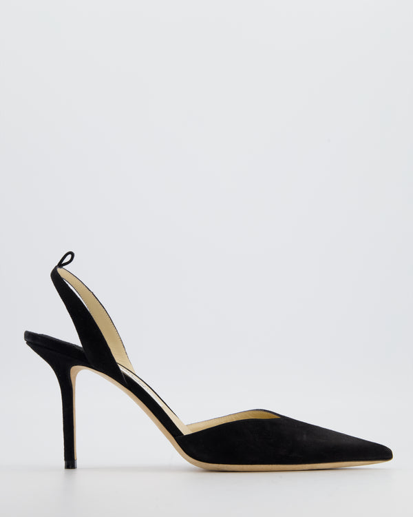 Jimmy Choo Black Suede Slingback Pumps in Size EU 41