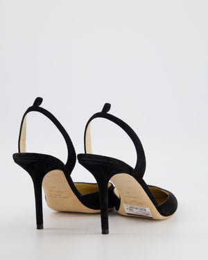 Jimmy Choo Black Suede Slingback Pumps in Size EU 41