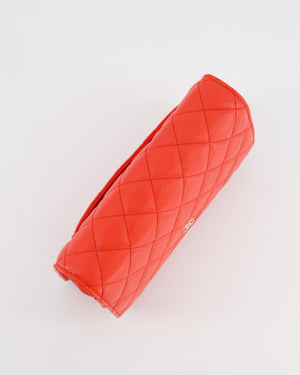 Chanel Red Wallet on Chain Bag in Caviar Leather with Champagne Gold Hardware