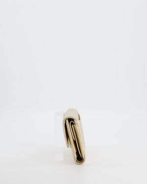Chanel Metallic Champagne Gold Lambskin Leather Wallet with Champagne Gold Hardware