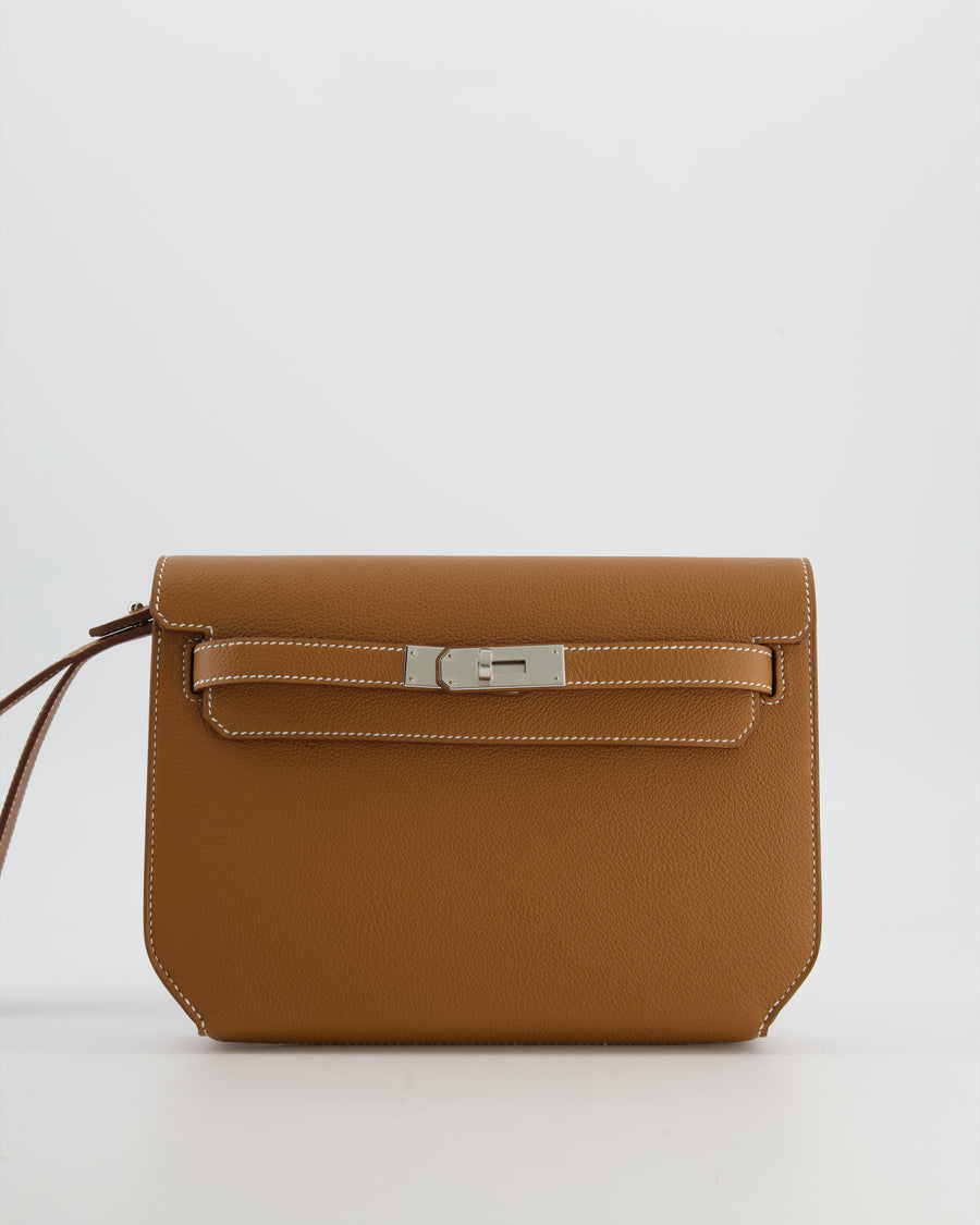 *RARE* Hermès Kelly Depeches 25 Bag in Gold Togo Leather with Palladium Hardware