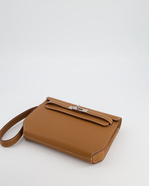 *RARE* Hermès Kelly Depeches 25 Bag in Gold Togo Leather with Palladium Hardware