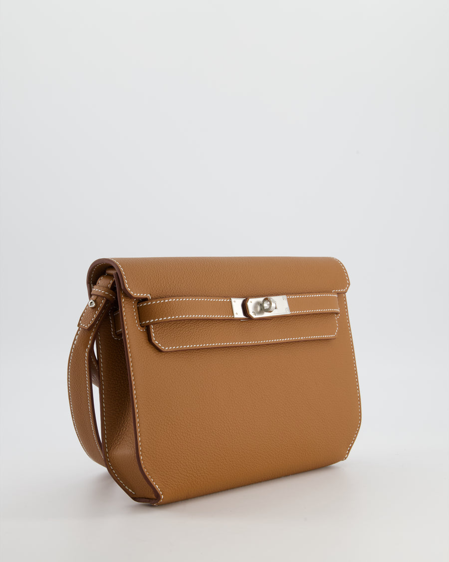 *RARE* Hermès Kelly Depeches 25 Bag in Gold Togo Leather with Palladium Hardware