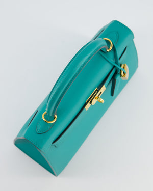 Hermès Kelly 25 Sellier Bag in Bleu Paon Epsom Leather with Gold Hardware