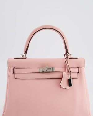 Hermès Kelly 25 Retourne Bag in Rose Sakura Swift Leather with Palladium Hardware