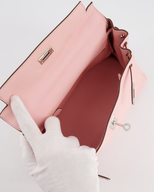 Hermès Kelly 25 Retourne Bag in Rose Sakura Swift Leather with Palladium Hardware