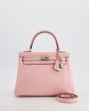 Hermès Kelly 25 Retourne Bag in Rose Sakura Swift Leather with Palladium Hardware