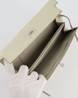 Hermès Kelly To Go Bag in Beton Alligator Mississippiensis Leather with Palladium Hardware