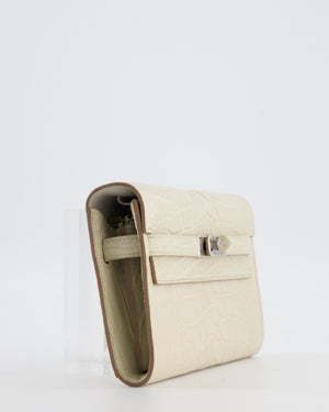 Hermès Kelly To Go Bag in Beton Alligator Mississippiensis Leather with Palladium Hardware